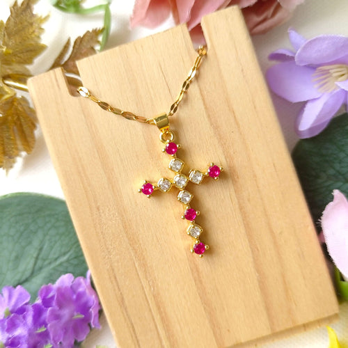 Jewel Cross Necklace