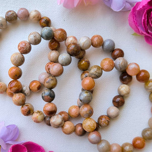 Coral Jade Bracelet- 10mm stones