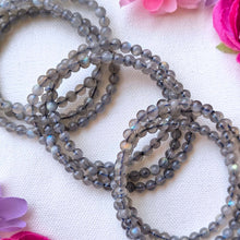 Load image into Gallery viewer, Labradorite Long Wrap Bracelet - 5mm stones