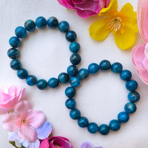 Blue Apatite Bracelet - 12mm stones