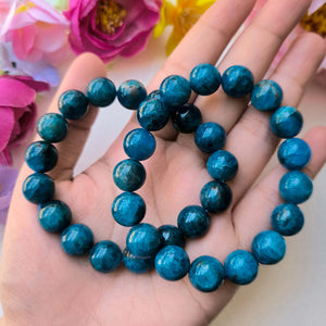 Blue Apatite Bracelet - 12mm stones