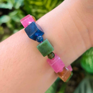 Tourmaline Cube Bracelet