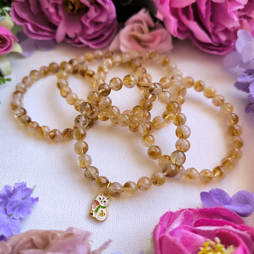 Neko Cat Citrine Bracelet