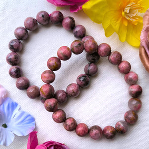 Rhodonite Bracelet - 10mm stones